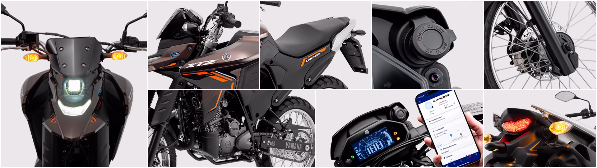 Nova Geração Lander 250 ABS CONNECTED | Consórcio Yamaha Brasil - detalhes e especificacoes da moto